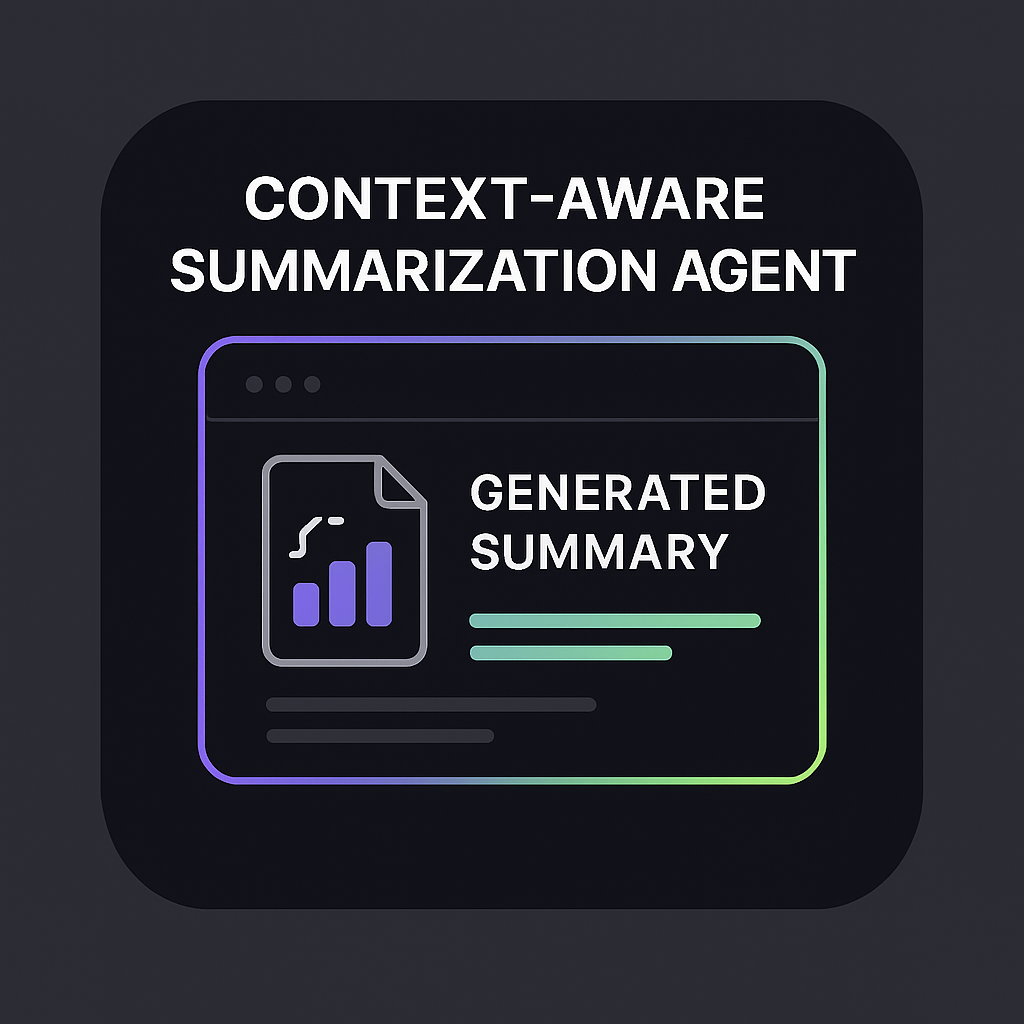 Context-Aware Summarization Agent